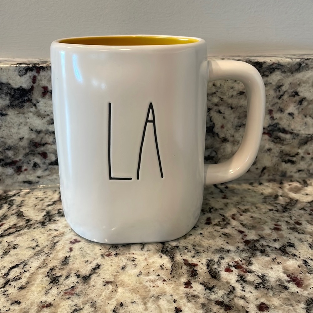 Rae Dunn LA double sided coffee mug